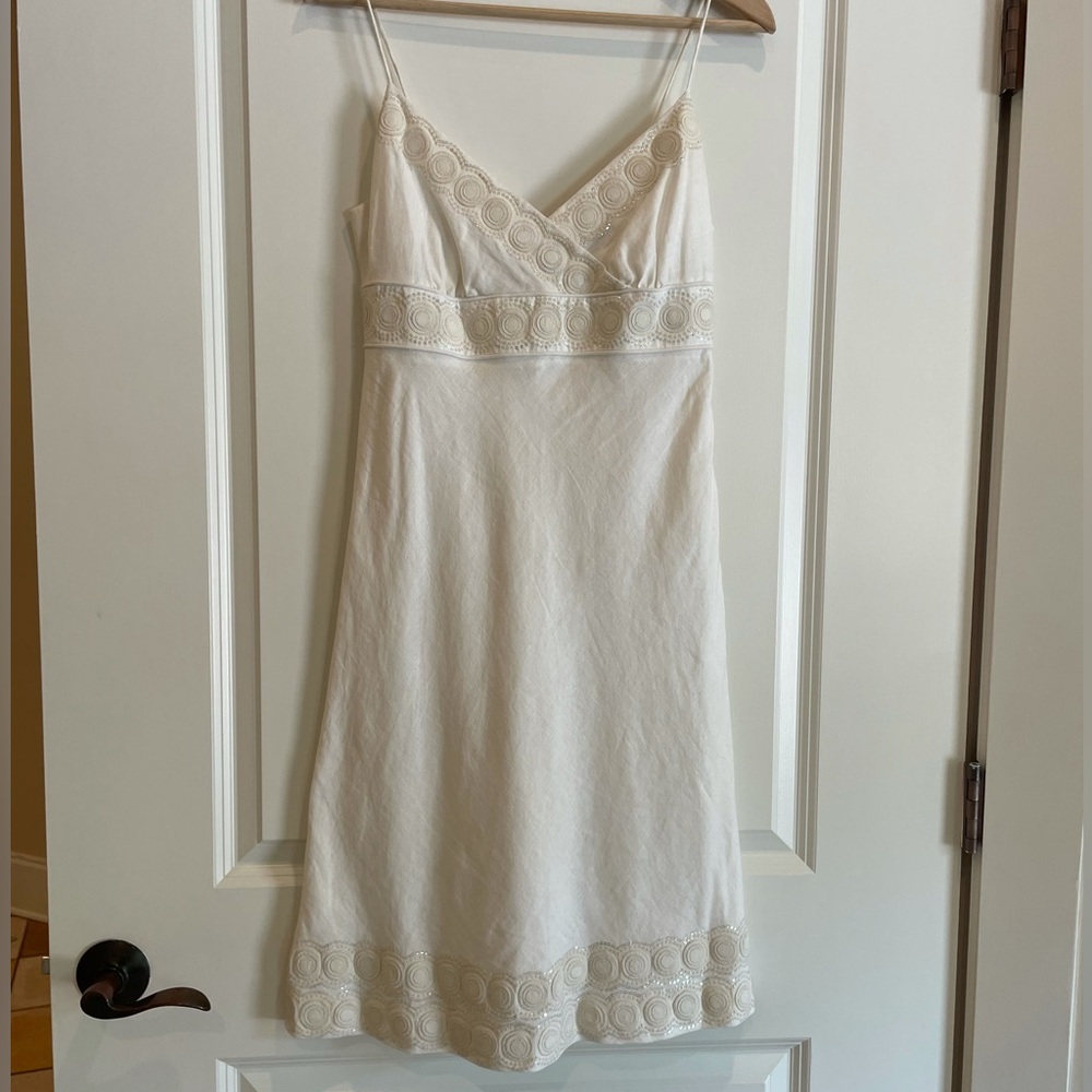 J.Crew 100%Linen Women’s Dress with Sequin Detail